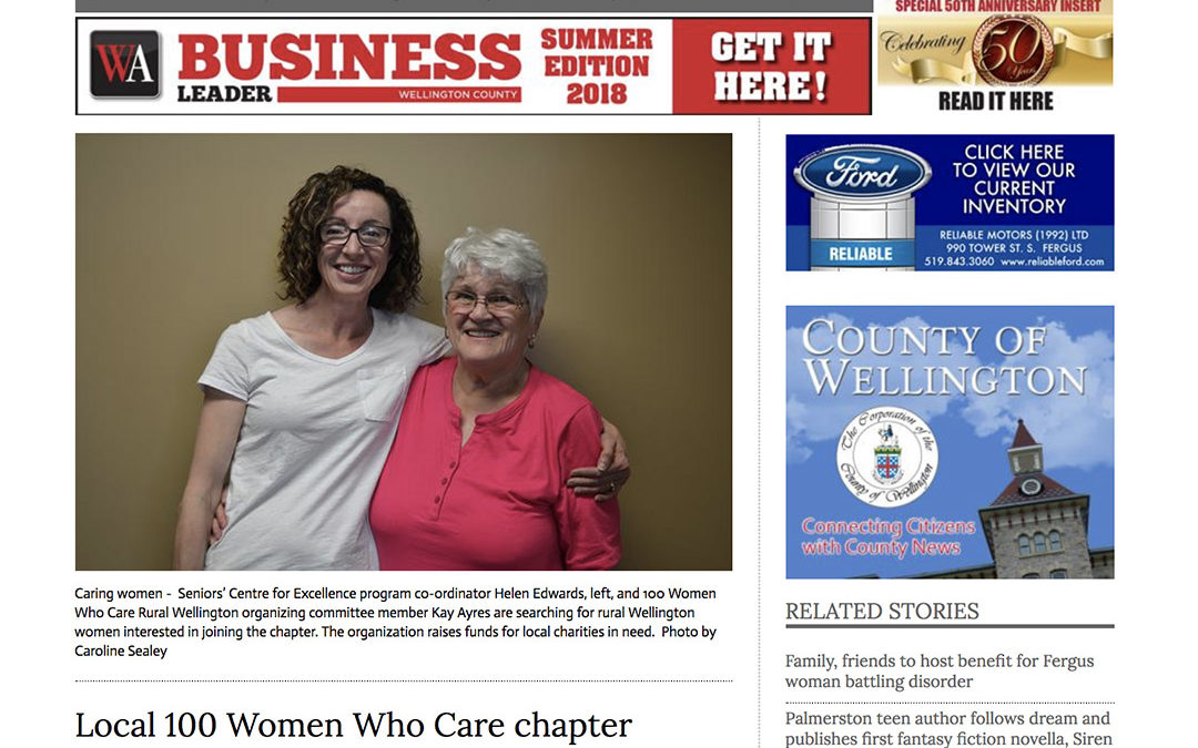100 Women Who Care in the Wellington Advertiser