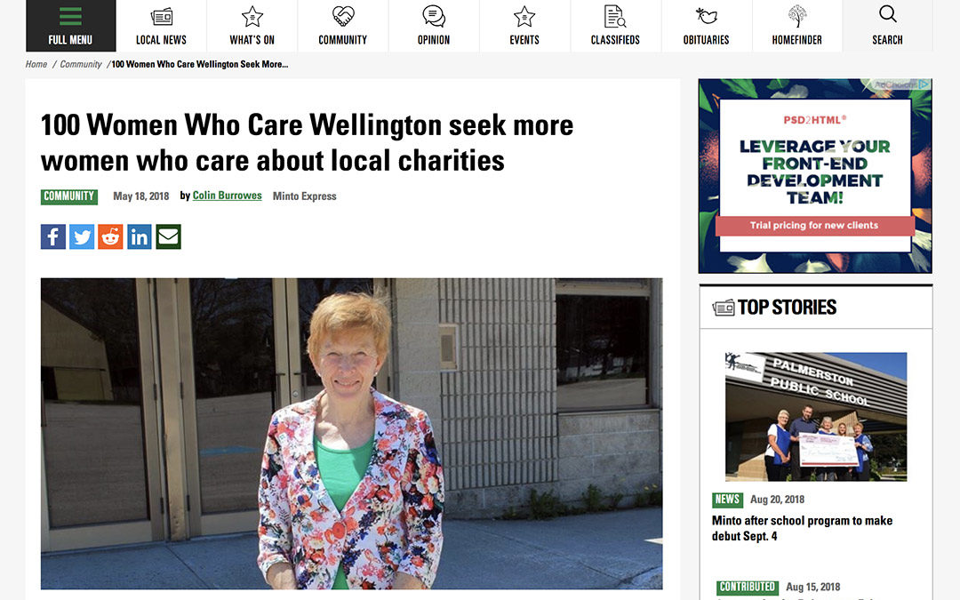100 Women Who Care Rural Wellington in the Wellington Advertiser